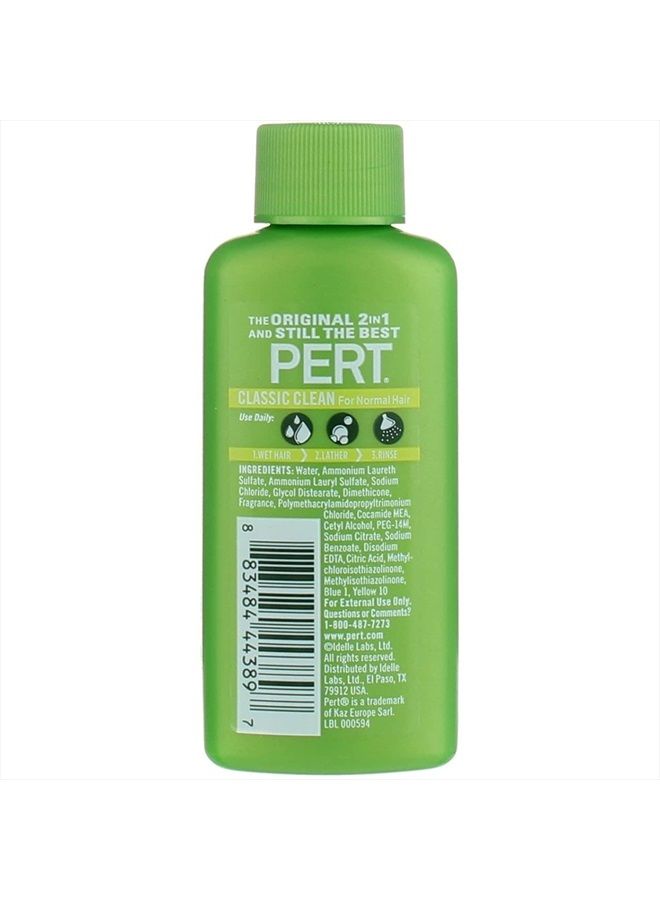 PERT PLUS Plus 2-in-1 Shampoo & Conditioner, Classic Clean 1.70 oz (Pack of 6) - Image 3