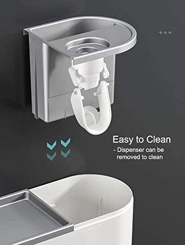 Antokin Toothbrush Holder with Cosmetic Drawer Organizer and Toothbrush Rack Integrated with Automatic Toothpaste Dispenser Space Saving with Magnetic Cup Design 2 Cup - Image 4