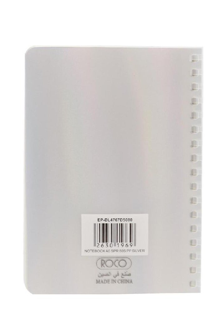 ROCO Notebook Plain | A6 | 160 Pages (80 Sheets) | Lined | Silver - Image 2
