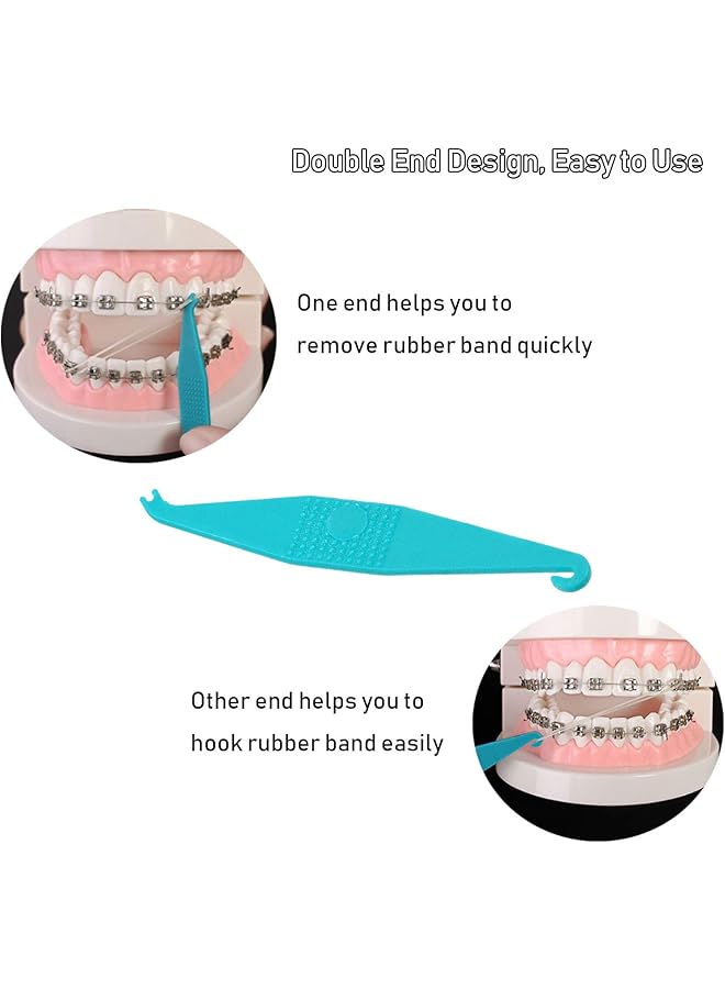 erorex 3 16 And 1 4 Inch Orthodontic Elastic Rubber Bands 500 Pack Medium 3.5 Ounce Rubberbands Dreadlocks Hair Braids Fix Tooth Gap 5 Pack Free Elastic Placer For Braces - Image 4