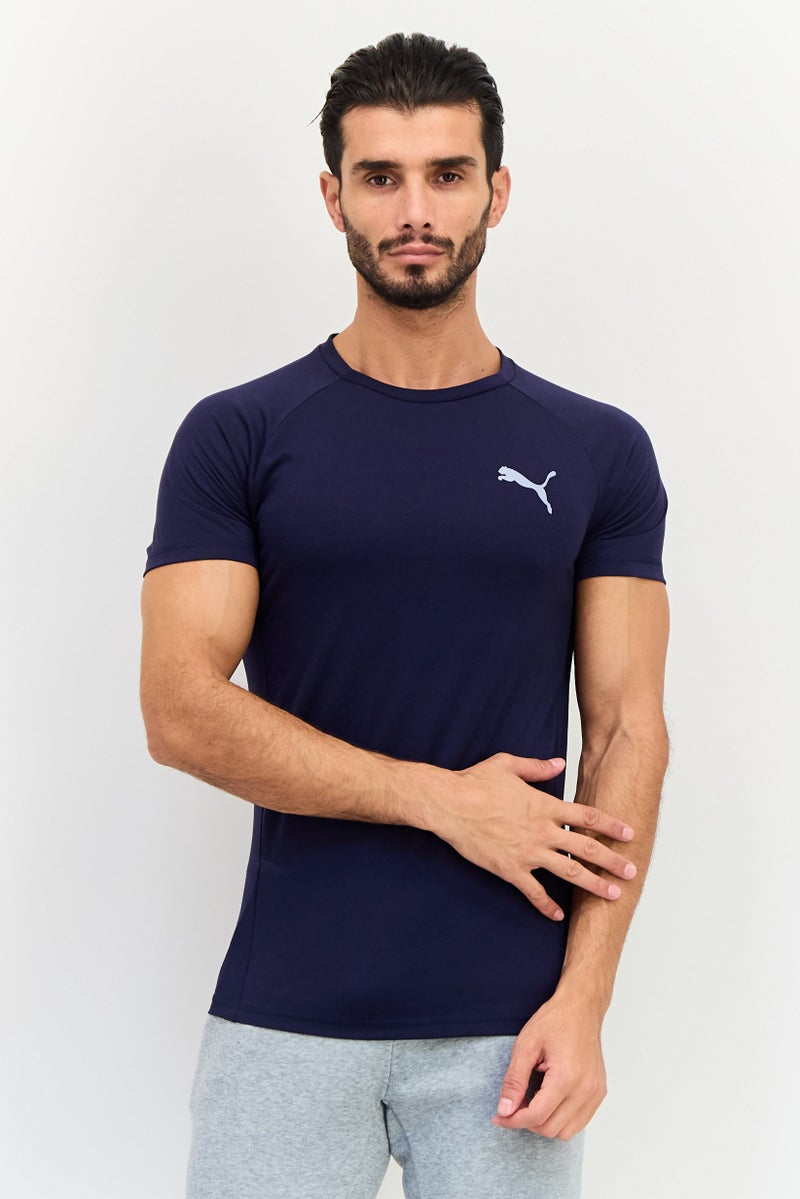 PUMA Men Sportswear Fit Short Sleeves Outdoor T-Shirt, Navy - Image 1