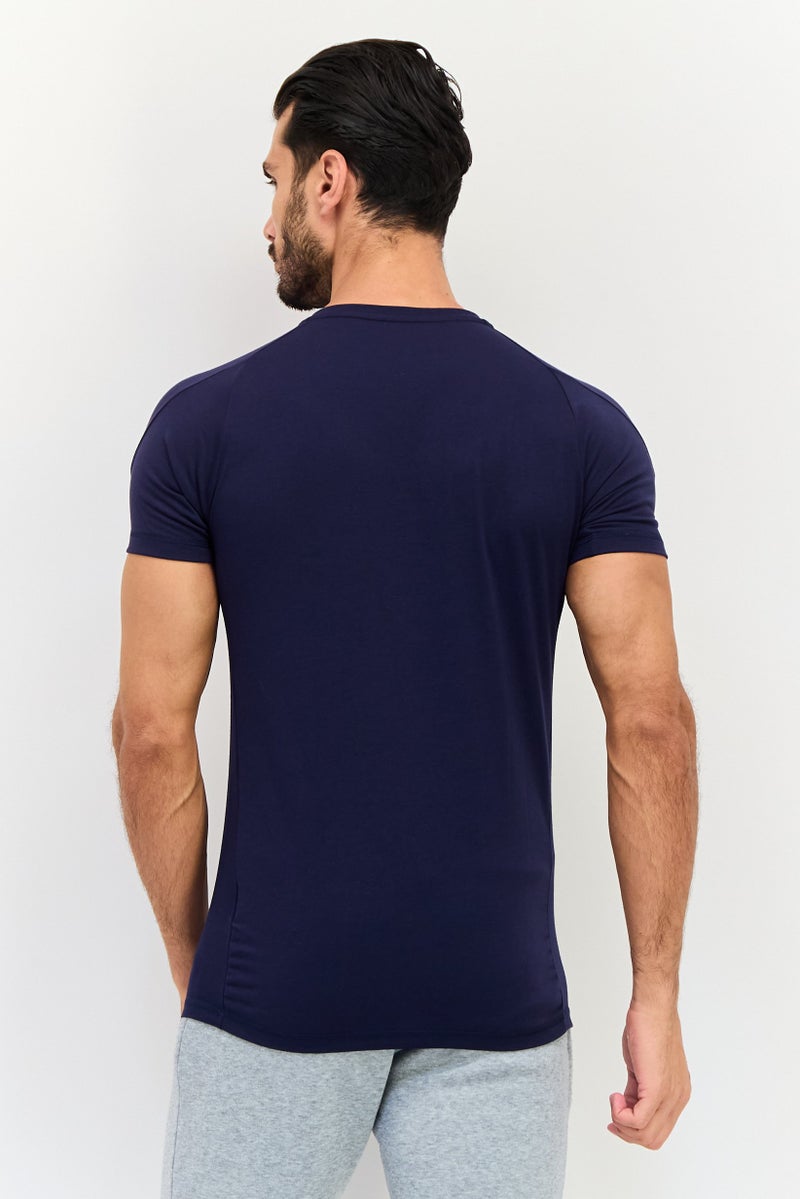 PUMA Men Sportswear Fit Short Sleeves Outdoor T-Shirt, Navy - Image 3