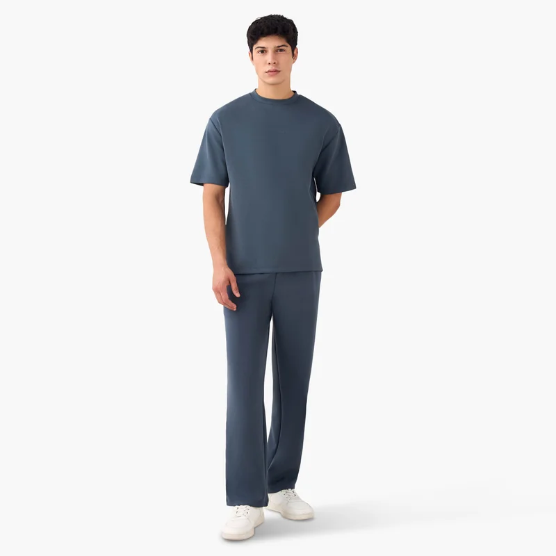 كابا Kappa Printed Crew Neck T-shirt with Side Piping