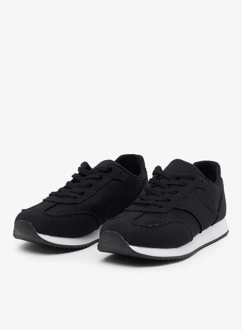 Styli Active Frayed Edge Detail Lace Up Sneakers