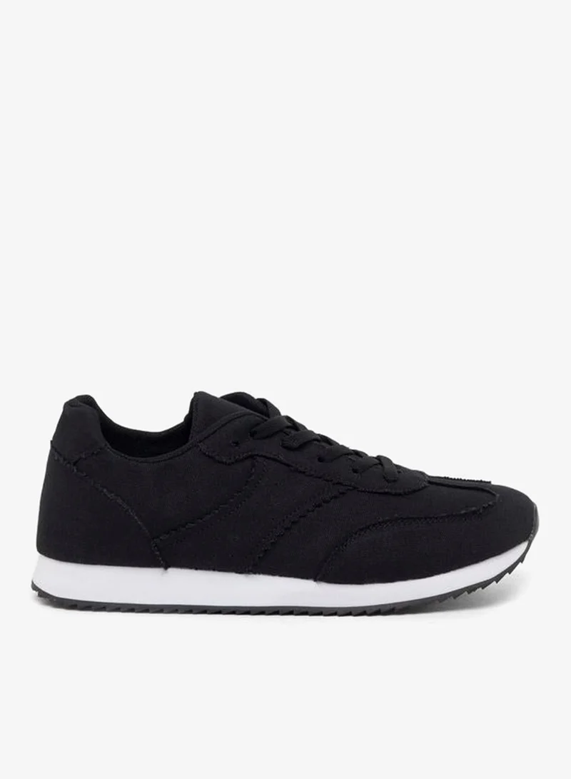 Styli Active Frayed Edge Detail Lace Up Sneakers