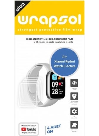 Wrapsol Xiaomi Redmi Watch 3 Active Smart Watch Screen Protector Polyurethane Film  - Image 2