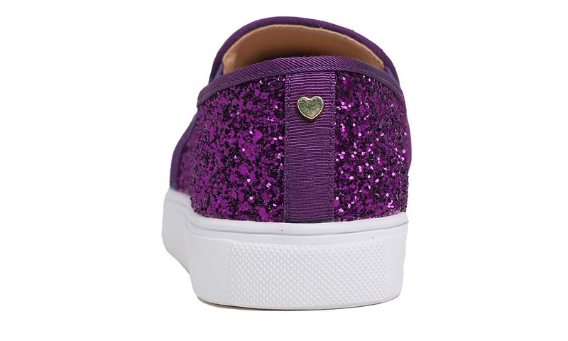 FEVERSOLE Women's Fashion Slip-On Sneaker Casual Flat Loafers Purple Size 8 M US - Image 4