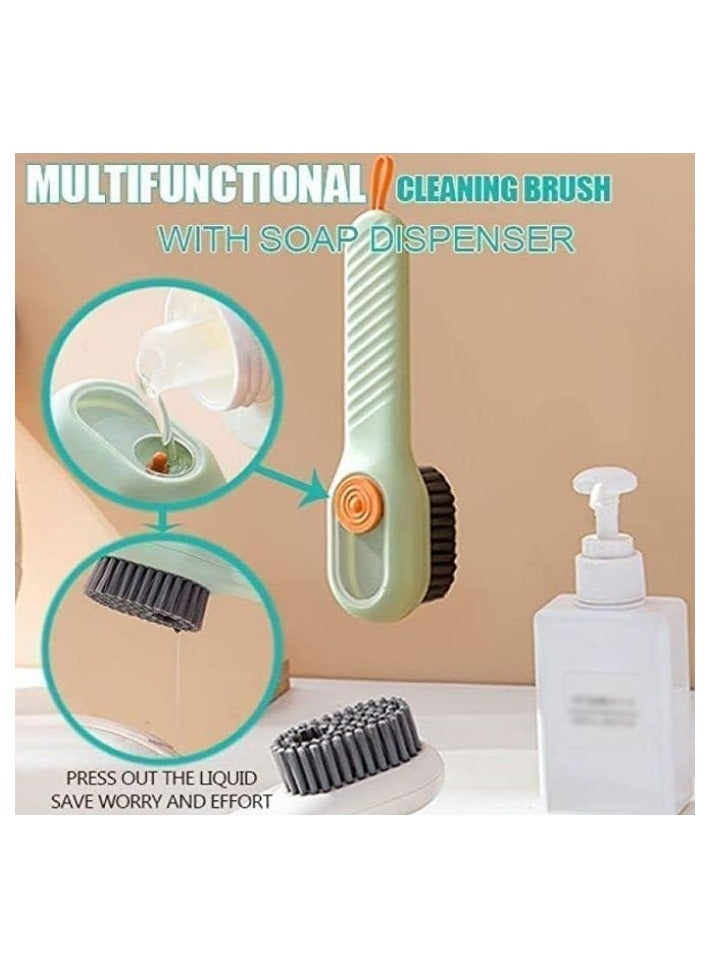 Shoe and Clothes Cleaning Brush with Automatic Soap Dispenser, Multi-Functional Brush with Built-in Reservoir, Soft Fur Brush with Long Handle, Perfect for Deep Cleaning in Bathroom and Kitchen, Household Washing Brush for Comprehensive Cleaning, Comes in Random Color. - Image 3