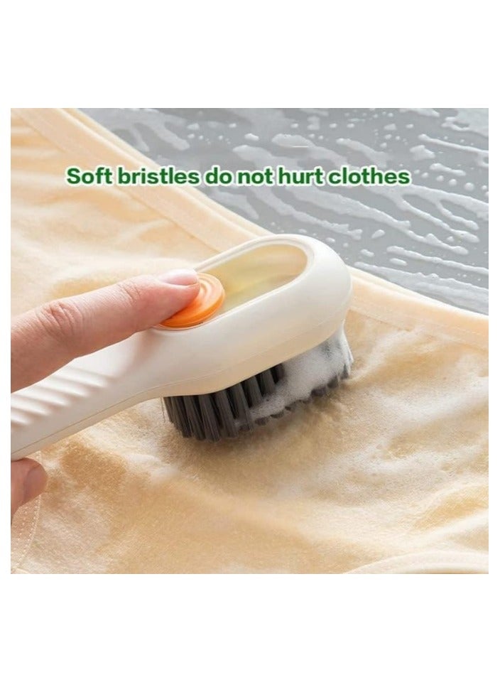 Shoe and Clothes Cleaning Brush with Automatic Soap Dispenser, Multi-Functional Brush with Built-in Reservoir, Soft Fur Brush with Long Handle, Perfect for Deep Cleaning in Bathroom and Kitchen, Household Washing Brush for Comprehensive Cleaning, Comes in Random Color. - Image 5