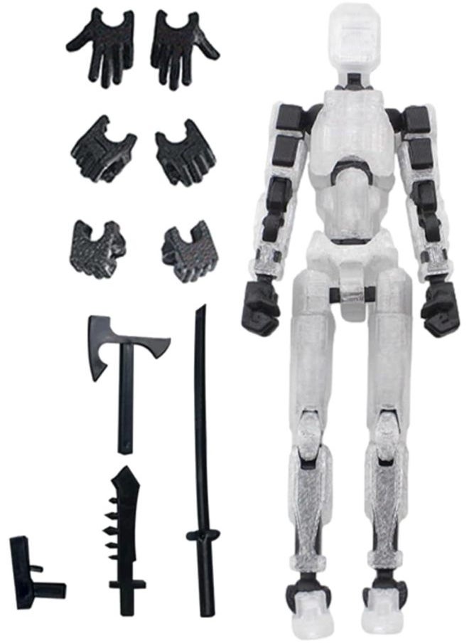 null - Multi-joint Movable Figure Hand Board Lucky 13 Doll Full Body Activity Robot Decompression To Play Artifact-Color:Three Generations Of Transparent Color Bag 58g - Image 1