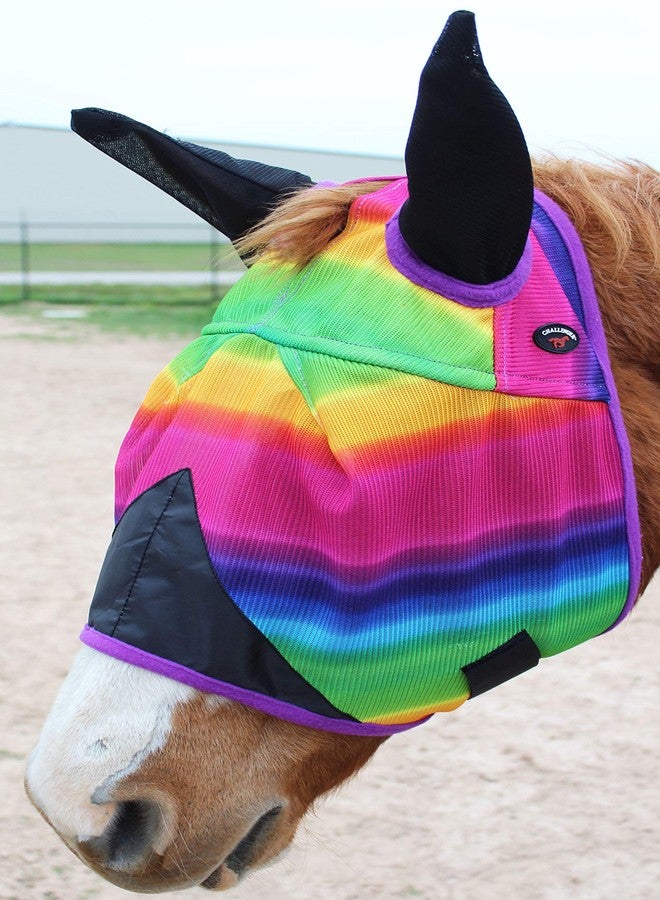 Equine Horse FlyMask Summer Spring Airflow Mesh Cob Ears 73206C