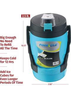 PINNACLE Pinnacle 85oz Insulated Water Jug - Reusable, Leakproof, Sky Blue - Portable Water Bottle for Camping, Picnics, Hiking - BPA Free, Double Wall Foam Insulation  - Image 3