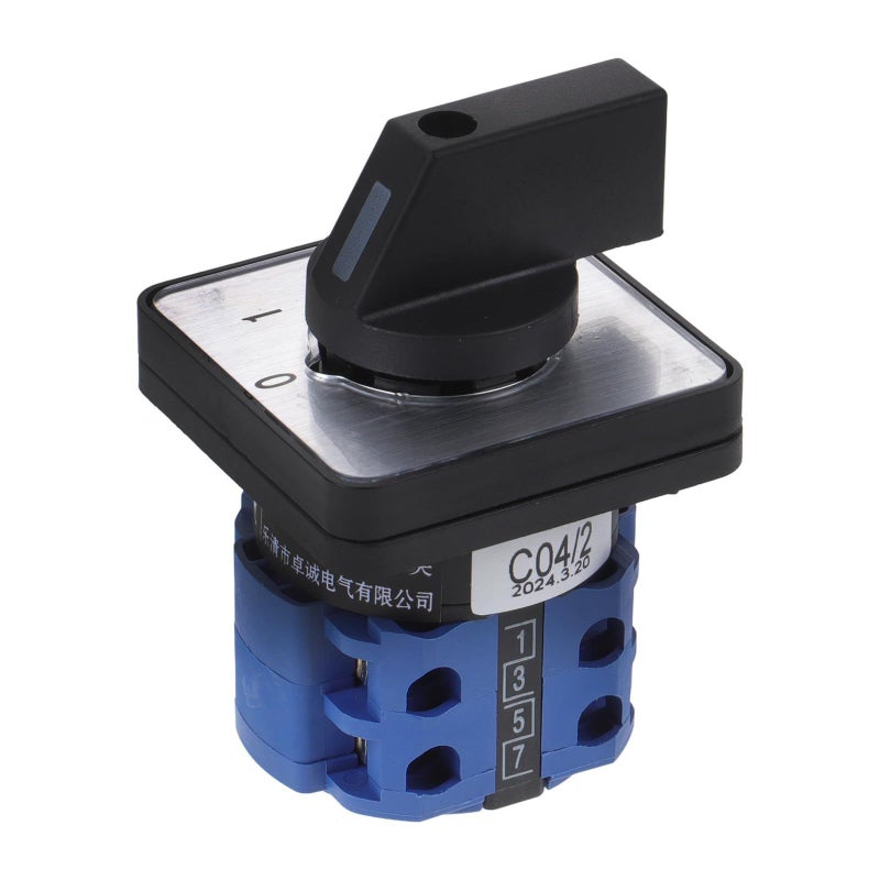 Rotary Cam 2 Position Changeover Switch 550V 20A Dual Circuit 8 Terminal Transfer Selector - Image 2