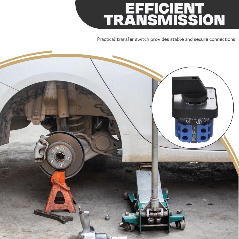 Rotary Cam 2 Position Changeover Switch 550V 20A Dual Circuit 8 Terminal Transfer Selector - Image 5