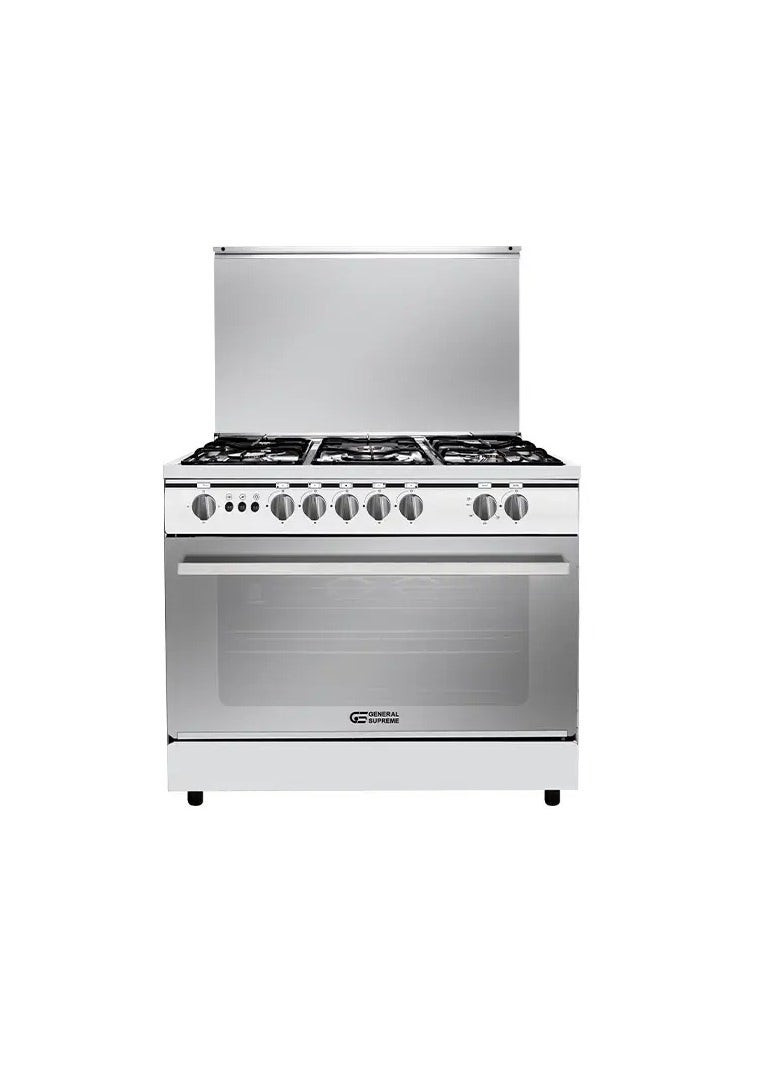 GENERAL SUPREME - General Supreme Gas Cooker, 5 burners 80*55 cm, full safety, Steel - Image 1