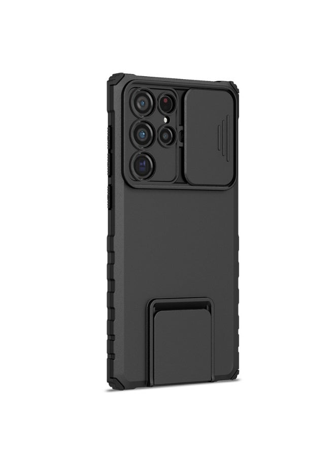 سامسونج غالاكسي S25 ULTRA حالة الهاتف المحمول ، مبتكر قوس تلسكوبي ، انزلاق نافذة الكاميرا الواقية ، سامسونج كمبيوتر تبو صدمة دليل حالة الهاتف المحمول ، سامسونج غالاكسي S25 ULTRA ، أسود - Image 4