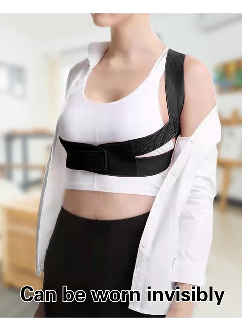 Posture Corrector Back Corrector for Neck, Back and Shoulders Correct Anti Hump Corrector Orthopedic Bra for Scoliosis Kyphosis Back Splint Black M - Image 1