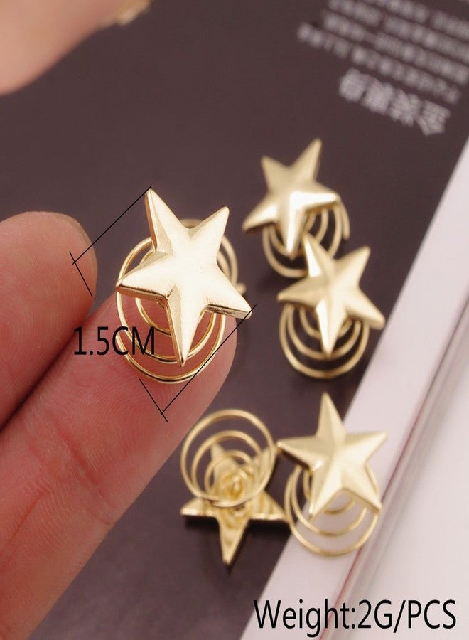 Jovono Bride Wedding Hair Clips Gold Star Headpieces Boho Fashion Hair Accerssories for Women and Girls - Image 2