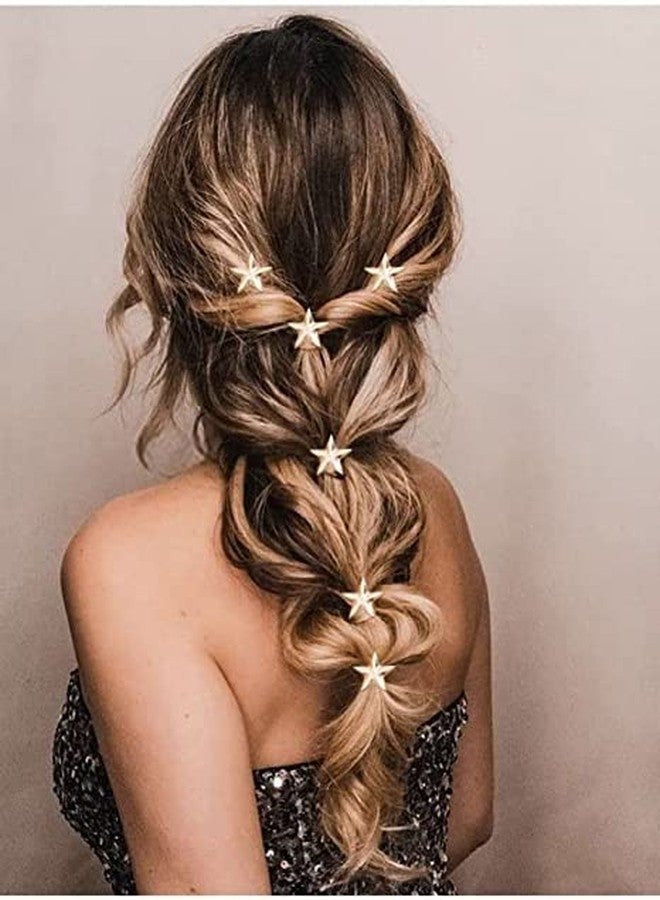 Jovono Bride Wedding Hair Clips Gold Star Headpieces Boho Fashion Hair Accerssories for Women and Girls - Image 3