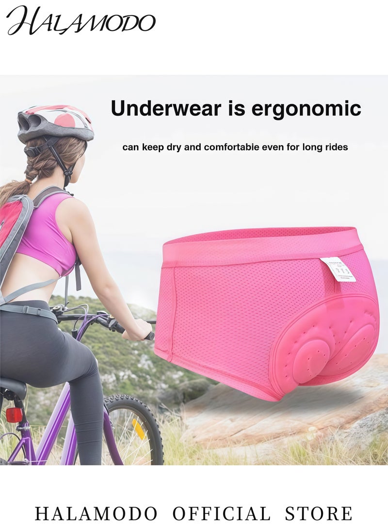 HALAMODO Women’s Cycling Underwear Shorts Bicycle MTB Underwear with 3D Comfortable Padding Breathable Cycling Shorts for Women  - Image 3