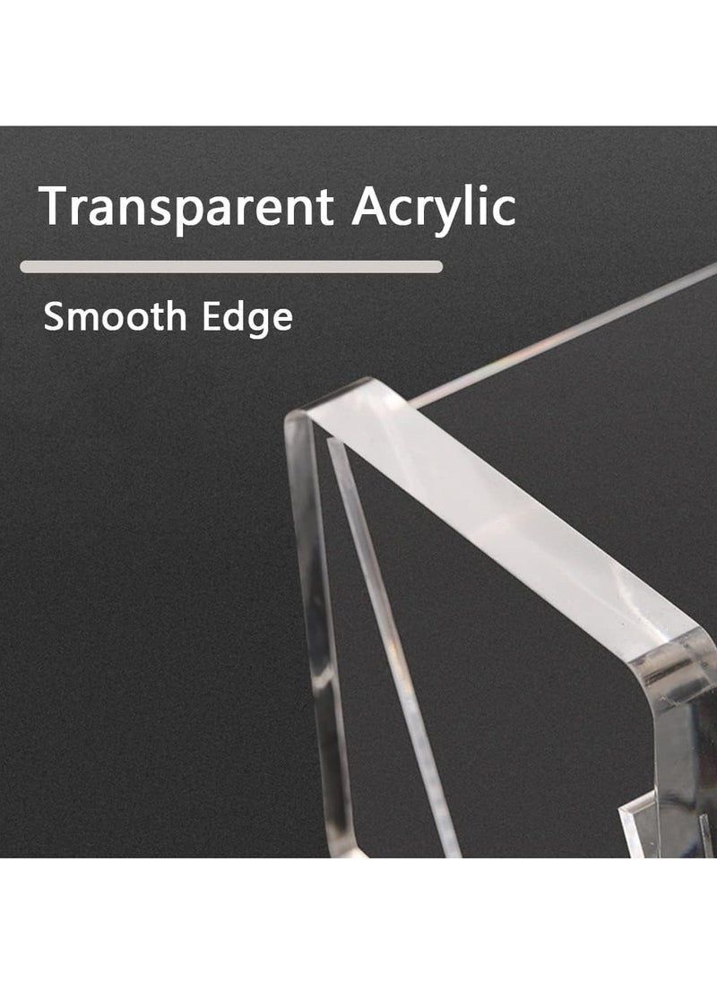 TPGP - Acrylic Business Card Holder for Desk Vertical Clear Horizontal Name Cards Holders Vertical Organizer Storage Rack Display Holder Desktop Business Card Stand for Office Tabletop (1-Clear) - Image 1