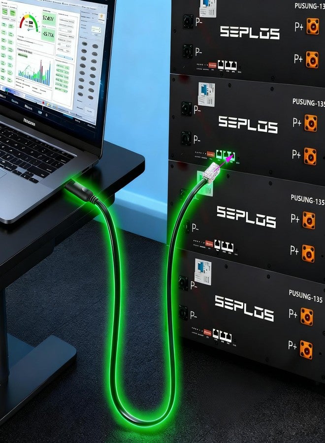 محول Xiusiyt USB إلى RJ45 RS485 لتوصيل أنظمة إدارة البطاريات الذكية من سلسلة PUSUNG SUTEN، بطول 1.8 متر - Image 2