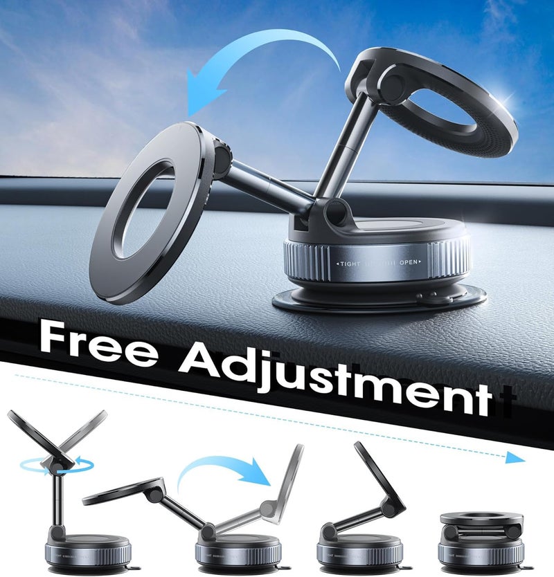 LBYYFCA Magnetic Phone Holder for Carï¼Œ Ultra Vacuum Suction Cup Phone Mount ï¼Œ360Â° Adjustable Car Phone Holdefor Your Car Accessories for iPhone 17 15 14 13 12 Compatible with Android and All Smartphones - Image 3