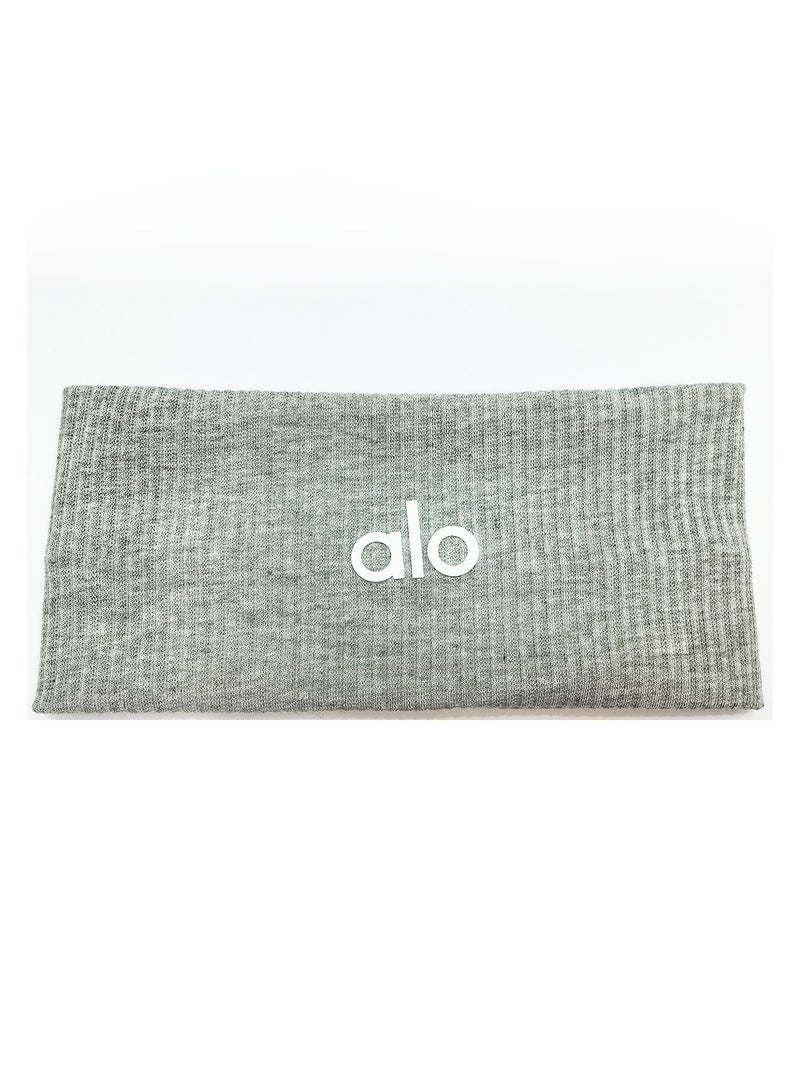 alo ALO YOGA Women's High-Stretch Wide Yoga Headband grey