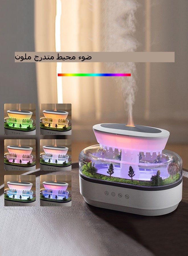 Smart Aromatherapy Essential Oil Diffuser - 7-Color LED Mood Lighting, Auto Spray, Ultrasonic Raindrop Humidifier, Quiet Operation for Home, Office, Bedroom, Sleep Relaxation，Room Fresh,Room Freshener,  - Image 2