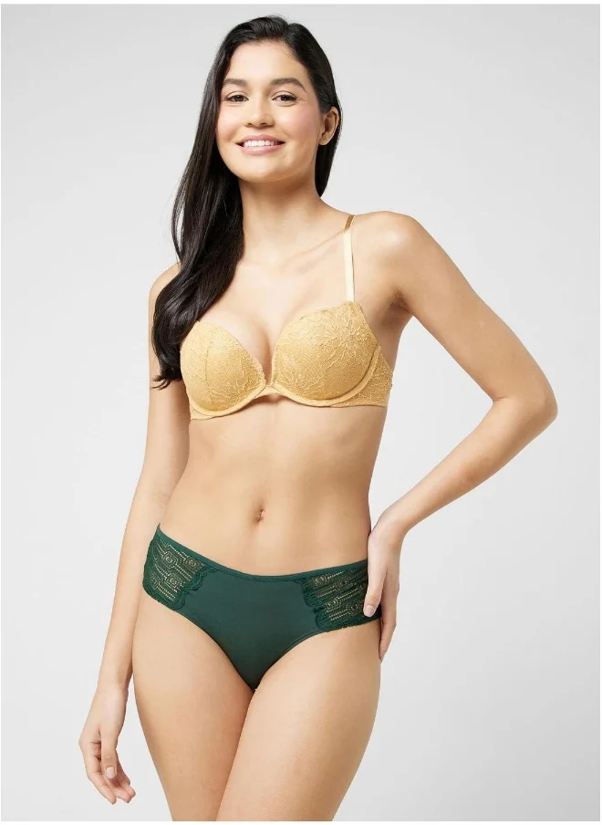 La Senza Lace Detail High Leg Brief