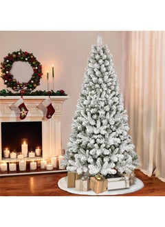 7.9 Feet Premium Snow Flocked Artificial Holiday Christmas Tree Metal Hinges And Foldable Base For Home And Office Party Christmas Decoration With 1500 Branch Tips Full Tree For Indoor And Outdoor - pzsku/Z58C33CBA3EBBC55ED0DAZ/45/_/1733934747/5ebbe41b-8fd2-4294-b587-78498fc15c52