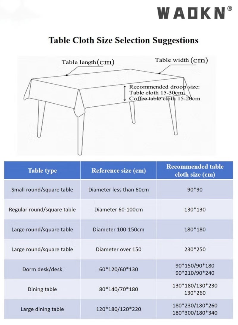 دبليو أيه أو كي أن مفرش طاولة من قطن تيريلين مع شرابة، ملاءة نزهة، سجادة نزهة، شمال أوروبا، قابلة للطي، خفيفة الوزن، كبيرة، مضغوطة، قابلة للتخزين، محمولة، للأنشطة الخارجية، المهرجانات الرياضية، مشاهدة أزهار الكرز، 180 × 130 سم، بيج - Image 3