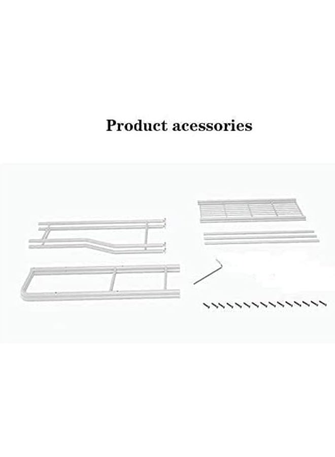 رف تخزين ثلاثي الطبقات لغسالة الملابس، منظم قابل للتعديل مانع للانزلاق/يوضع فوق المرحاض، منظم موفر للمساحة في الحمام، رف أرضي معدني مطلي بمسحوق معدني - Image 2