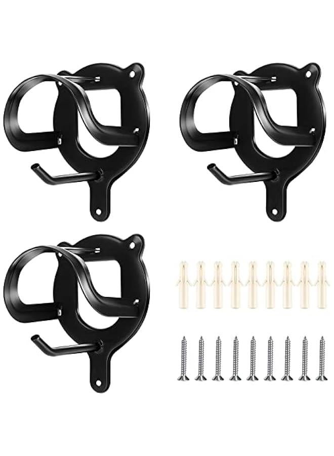 Arabest 3 Counts Horse Bridle Rack Bracket Bridle Hooks Tack Storage Halter Hanger Metal Holder with Tubes and Screw for Horse Barn Supplies(Black) - Image 1