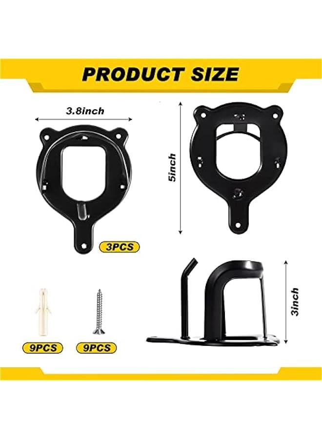 Arabest 3 Counts Horse Bridle Rack Bracket Bridle Hooks Tack Storage Halter Hanger Metal Holder with Tubes and Screw for Horse Barn Supplies(Black) - Image 2