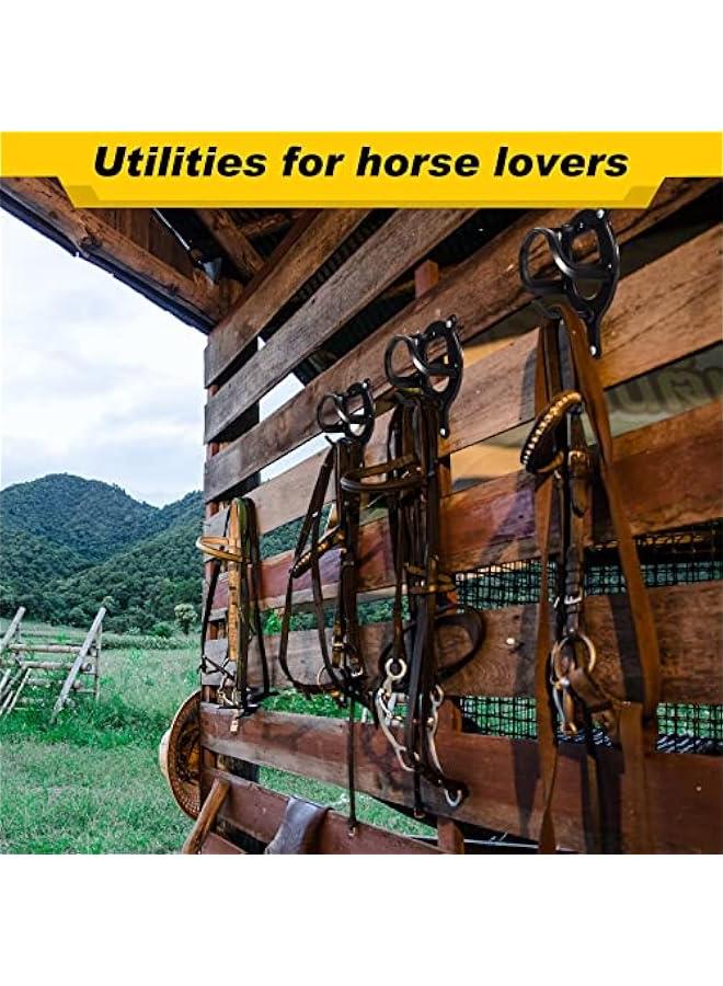 Arabest 3 Counts Horse Bridle Rack Bracket Bridle Hooks Tack Storage Halter Hanger Metal Holder with Tubes and Screw for Horse Barn Supplies(Black) - Image 5