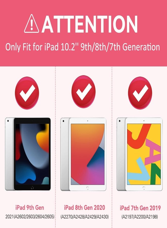 BMOUO جراب BMOUO لأجهزة iPad من الجيل التاسع والثامن والسابع (10.2 بوصة، 2021/2020/2019)، جراب واقٍ مقاوم للصدمات لجهاز iPad 10.2 بوصة مع حامل مدمج/حامل قلم، لون أرجواني - Image 2