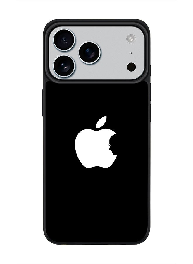 Stylizedd iPhone 17 Pro Max Case, [Compatible with MagSafe] Slim Magnetic cover Phone Case iPhone 17 Pro Max -Steve's Apple - Black - Image 1