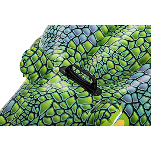 H2O Go H2OGO! Buddy Croc Ride-On - Inflatable Crocodile, 60" x 28" - Bestway, Kids Pool Accessory, Water Float, Heavy Duty Handles, Easy Inflate & Deflate, Suitable for Ages 3+ - Image 3