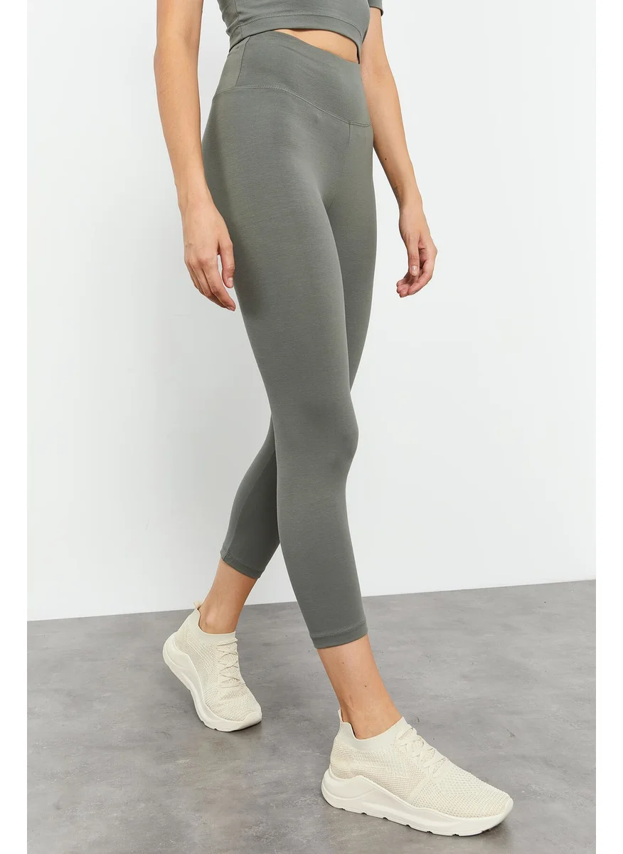 Tommy Life Çağla Women's High Waist Capri-Crop T-Shirt Slim Fit Leggings Set - 95285