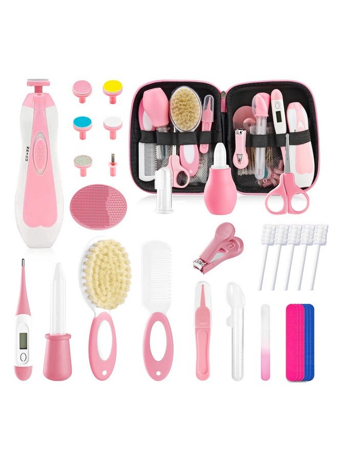 POPYJAN Baby Healthcare and Grooming Kit for Newborn Kids, 31PCS Upgraded Safety Baby Care Kit, Newborn Nursery Health Care Set, Baby Care Products (Pink（31PCS) - Image 1