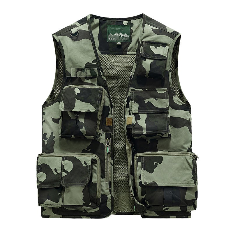 New Multi-Pocket Men'S Vest Thin Fashionable Breathable 2019 New Outdoor Mountaineering Waistcoat For Men - Image 4