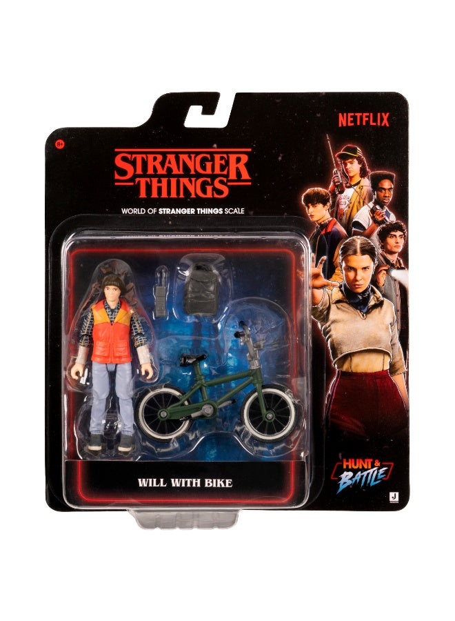 Stranger Things World of Core Collectible Figure 3-Inches Will with Bike | Netflix Series | Action Figure | Character Figure Gift for Kids and Collectors - Image 1