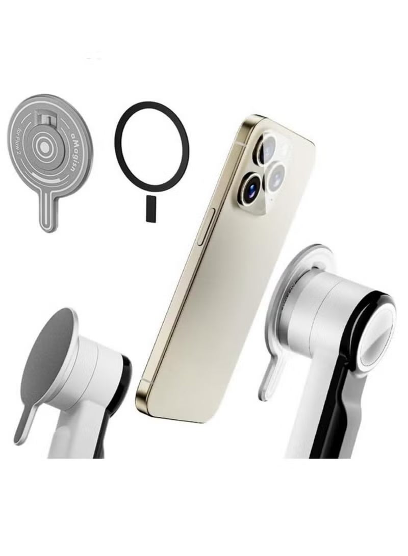 For Insta360 Flow 2 Pro Magnetic Module Quick Release Aluminum Alloy Adapter for Handheld Stabilizer Lightweight Strong Magnet 42mm Gray - Image 1
