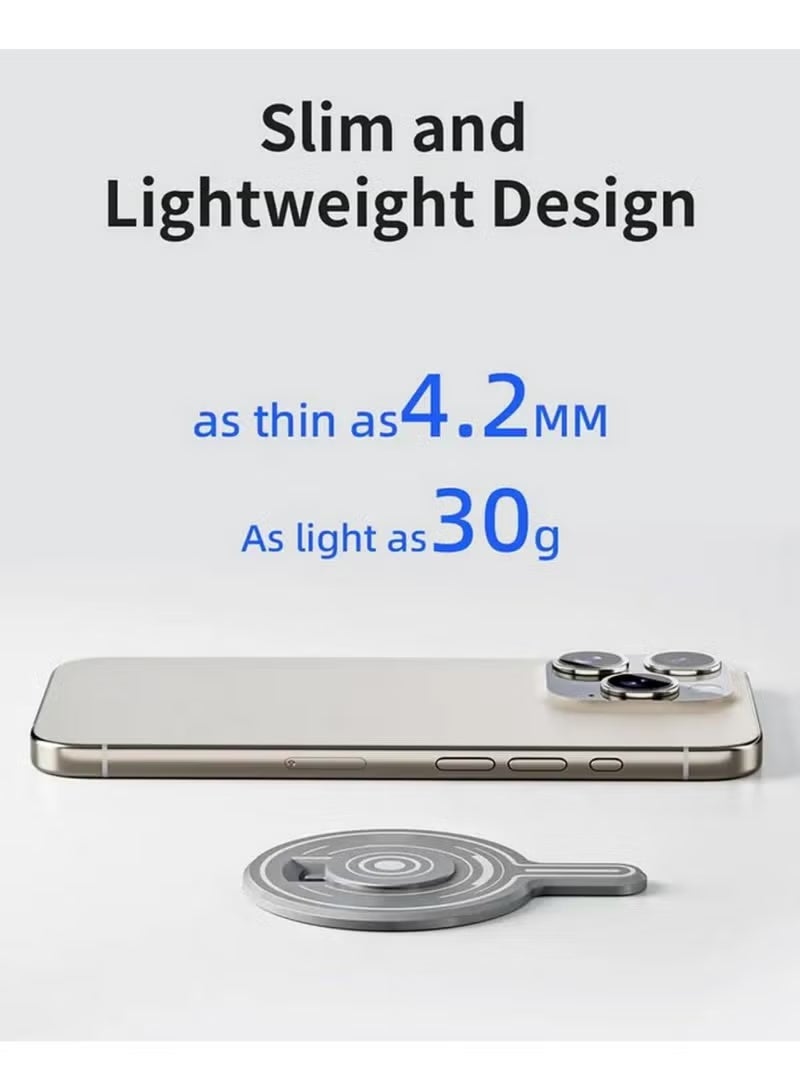 For Insta360 Flow 2 Pro Magnetic Module Quick Release Aluminum Alloy Adapter for Handheld Stabilizer Lightweight Strong Magnet 42mm Gray - Image 4