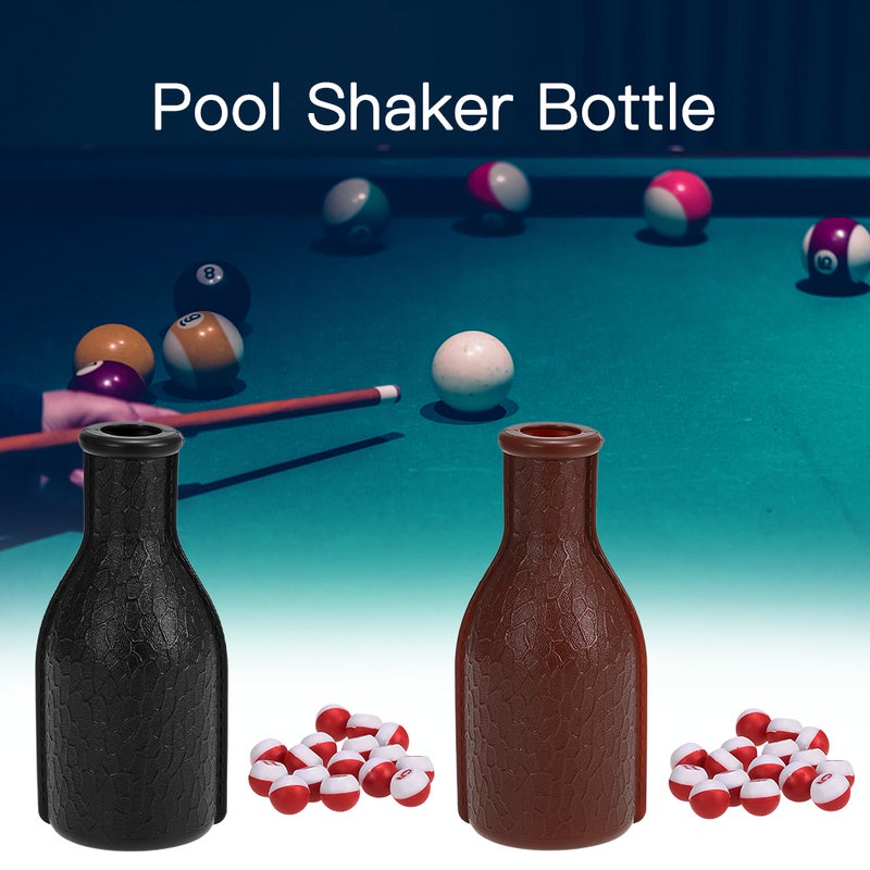 Billiard Tally Bottle Plastic Pool Shaker Bottle Kelly Pill Pool Billiard Depot Bottle with 16 Numbered Peas - Image 2