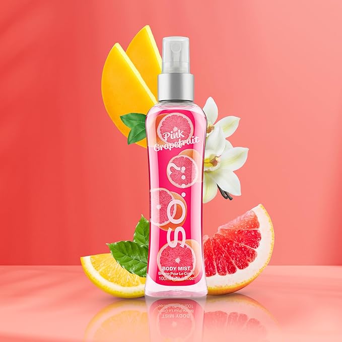 So..? Body Mist by So Womens Pink Grapefuit Body Mist Fragrance Spray 100ml - Image 4