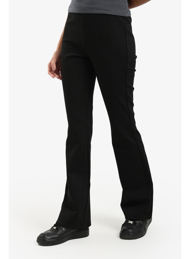 Carina Black Cotton Blend Pants - Image 3