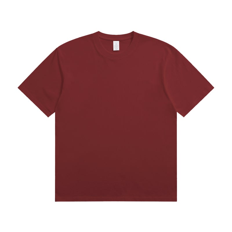 Pod Heavy-Duty Short-Sleeve T-Shirt Summer Crew Neck 230G Pure Cotton Tee Small Neckline Solid Color Unisex Regular Shoulder T-Shirt - Image 1