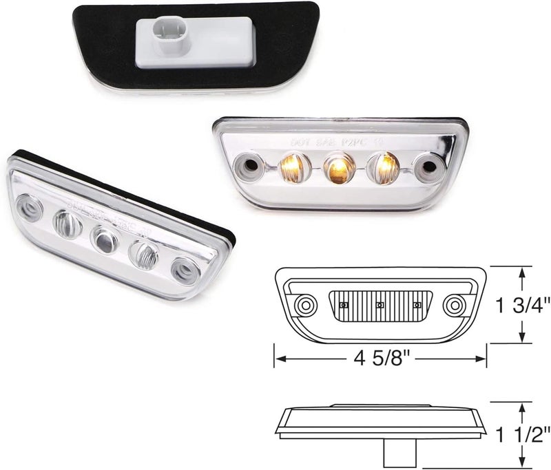 iJDMTOY 5pc LED Front Cab Roof Marker Lights - Image 2